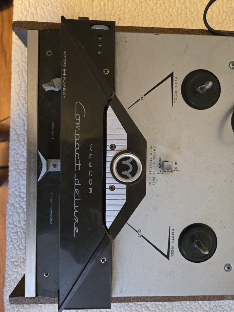 Vintage 10 inch reel to reel tape recorder.