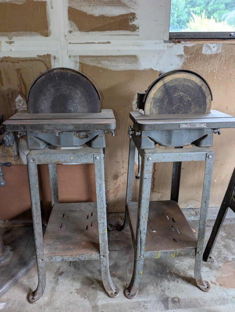 Vintage Delta Milwaukee 12" Disc Sander with Stand and Motor