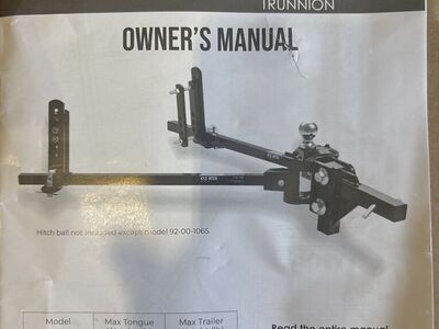 New Fastway Trunnion Hitch 6,000 Lbs