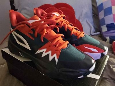 Puma x Cheetos Scoot Zeros Basketball Shoes - Black, Orange, White - Size 9.5