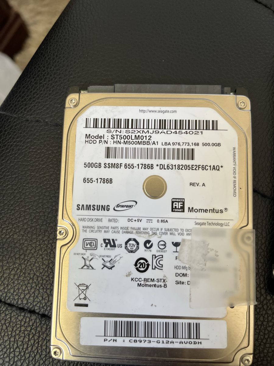 Hard Drives (Hdd)-  500GB, 320GB.still good