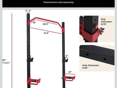 Sunny Health & Fitness SF-XF9931 Squat Rack Power Cage with Pull-Up Bar, 300lb Capacity