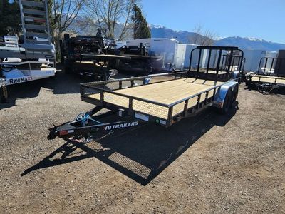 2026 PJ Trailers 7X18 UL 7K with 12 Sides Landsca"