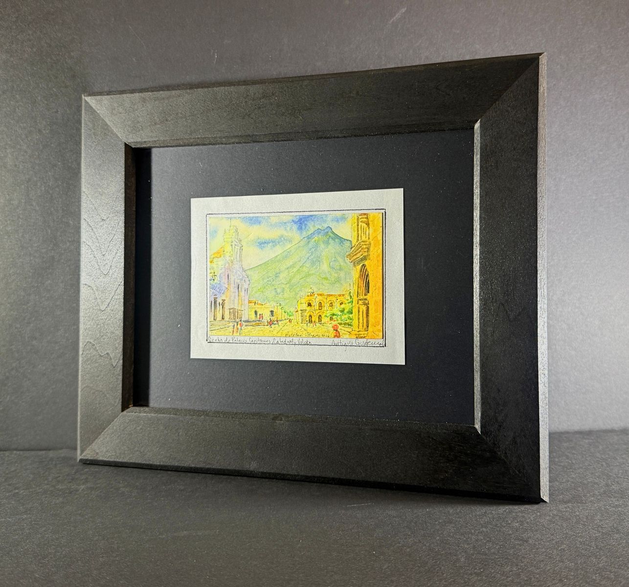 AUTHENTIC GUATEMALAN WATERCOLOR PAINTING | CUSTOM FRAME