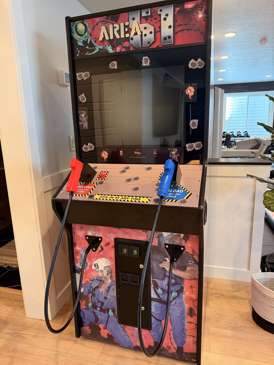 Area 51 Home Arcade Machine with Dual Guns - Classic