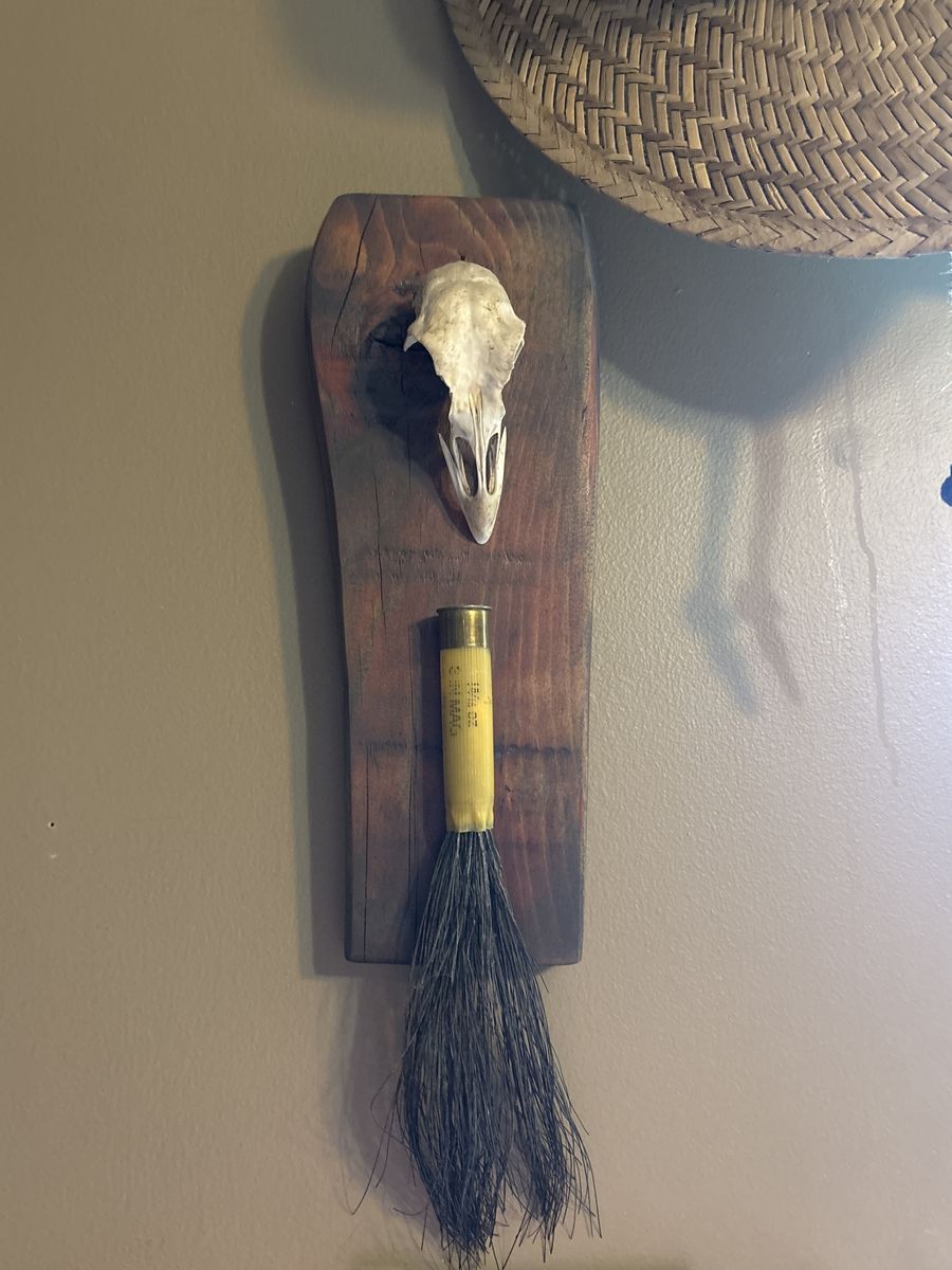 Turkey skull with beard.