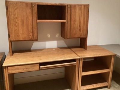 For sale TODAY, 8/15 - 3 piece wood office furniture