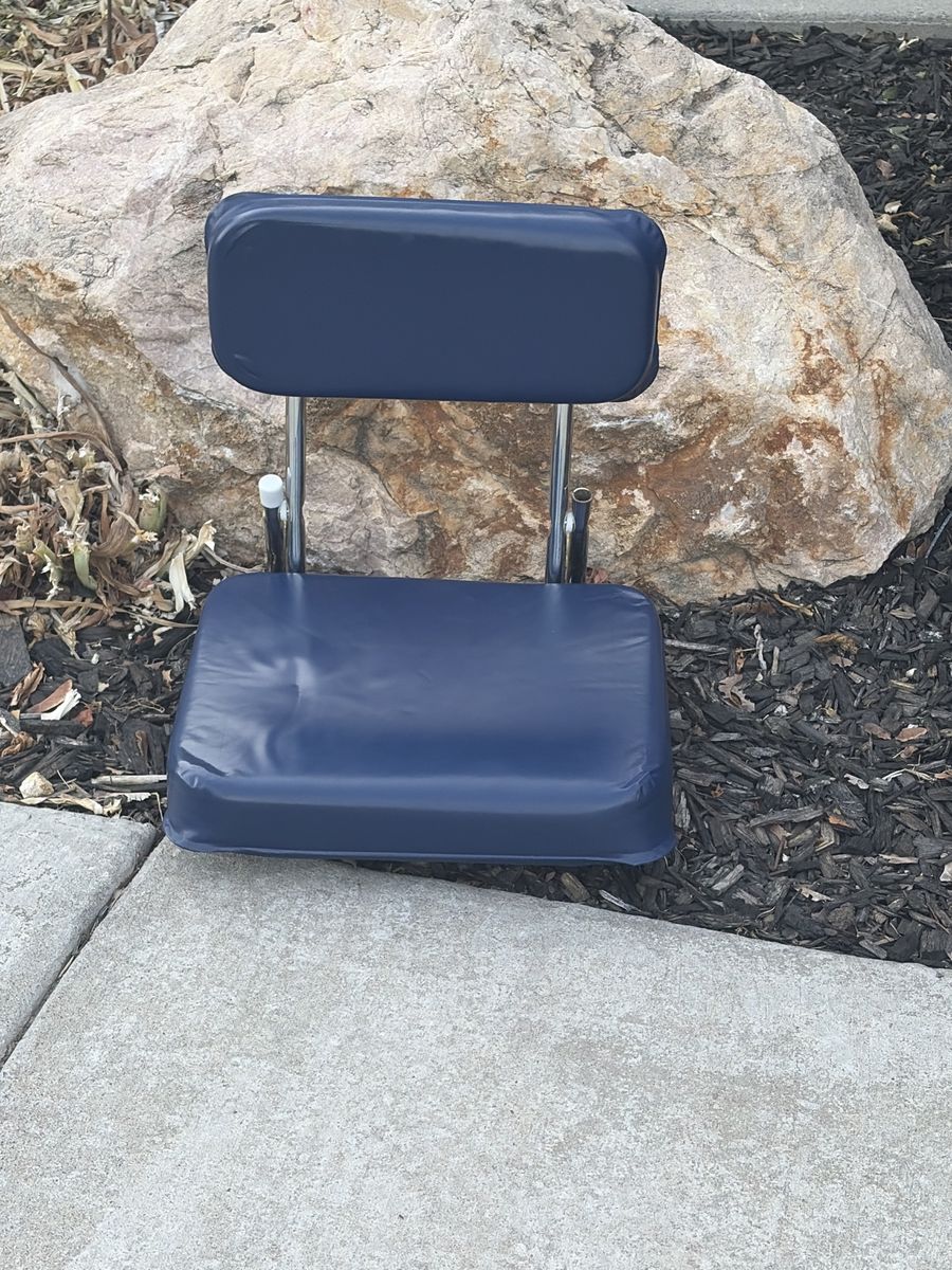 Vintage BYU Folding Stadium Chair - Navy Blue Padded Seat & Back