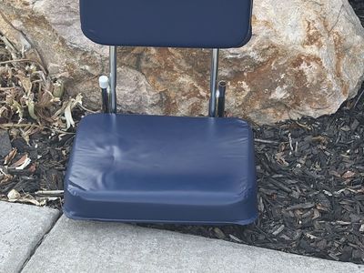 Vintage BYU Folding Stadium Chair - Navy Blue Padded Seat & Back