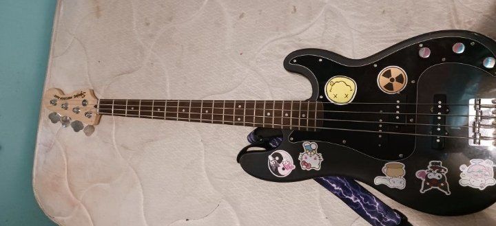 bass, with case and Amp.