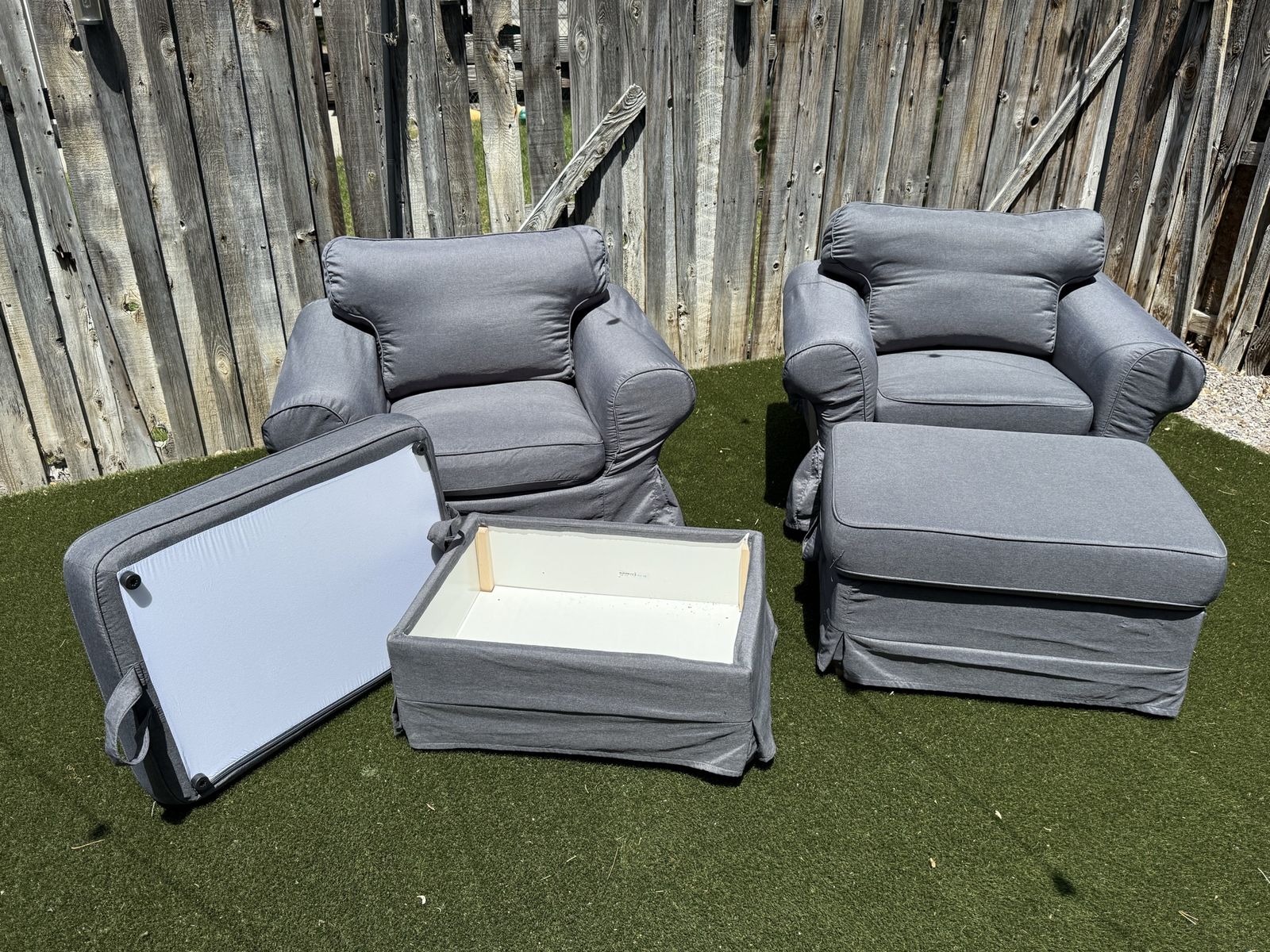 Chairs and ottomans