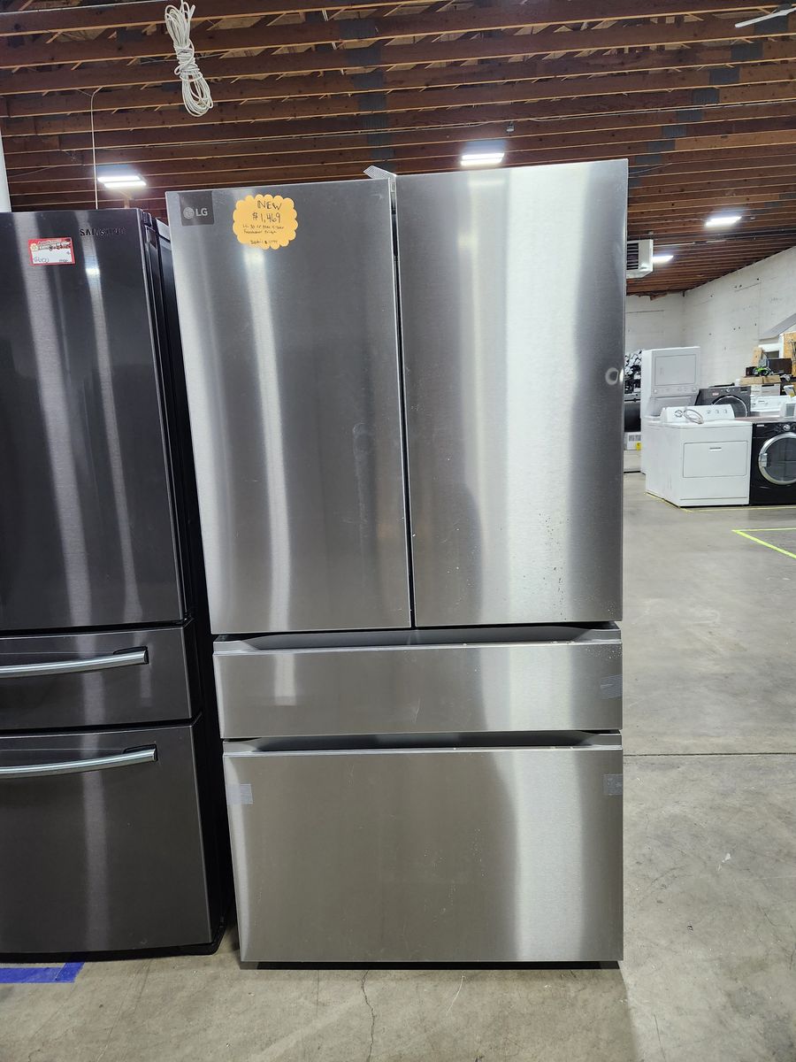LG French Door Refrigerator in Stainless Steel with Multi-Drawer Freezer - Brand New