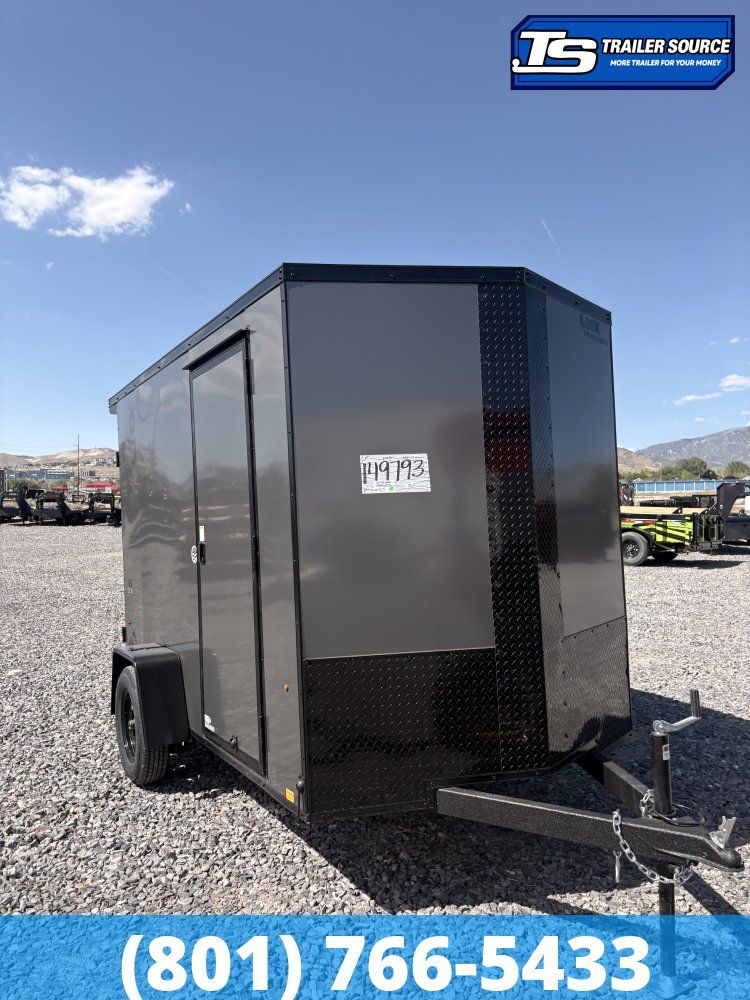 6x10 Look ST DLX Enclosed Cargo Trailer - 6'6" Interior - 3.5K GVWR - .080 PolyCor, Black Out Package, Ramp Door, Rear Spoiler