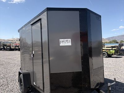 6x10 Look ST DLX Enclosed Cargo Trailer - 6'6" Interior - 3.5K GVWR - .080 PolyCor, Black Out Package, Ramp Door, Rear Spoiler