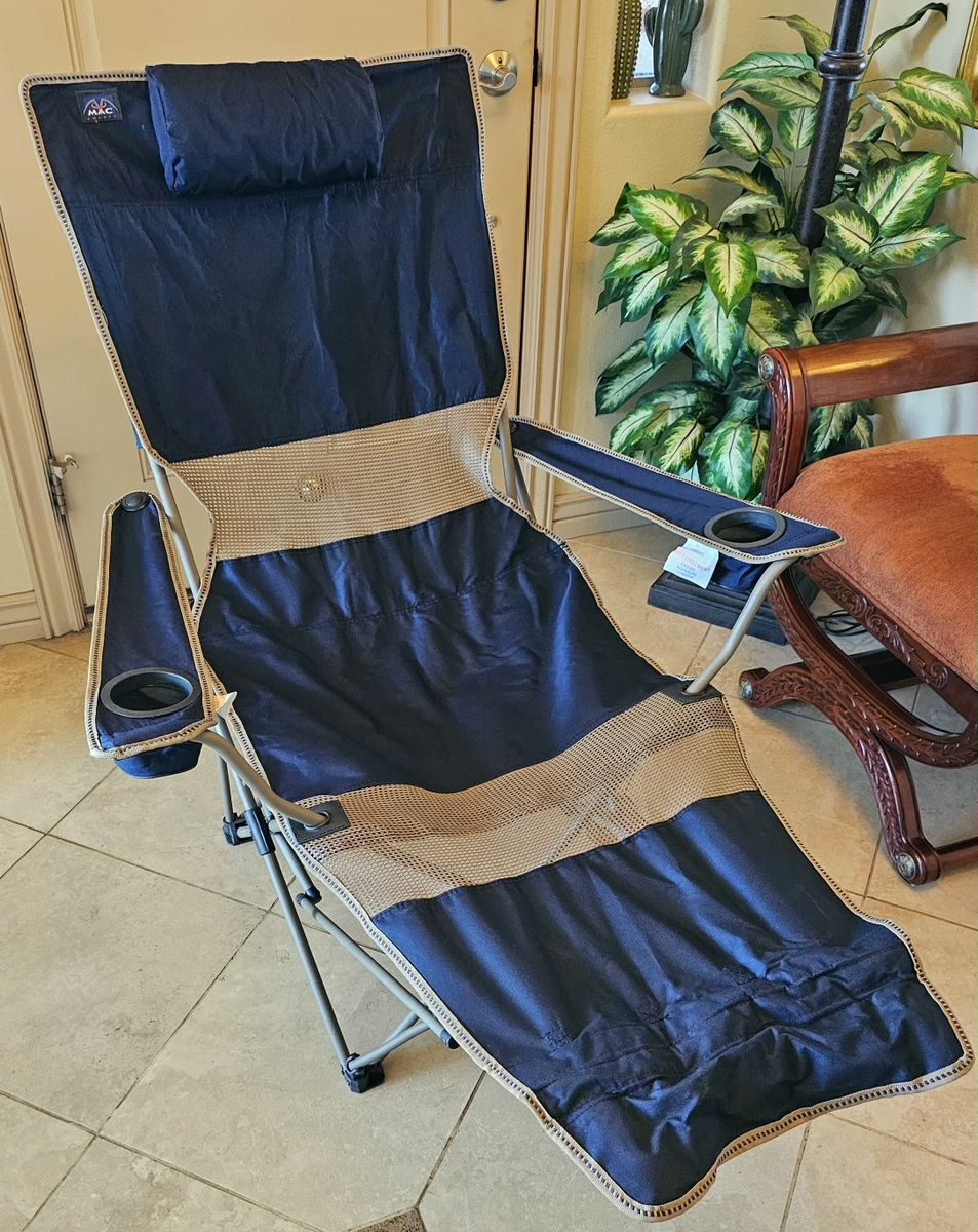MAC Foldable Campchair with Footrest and Cupholders