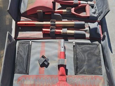 Red Hed Camping Shovel and Tool Set with Carrying Case