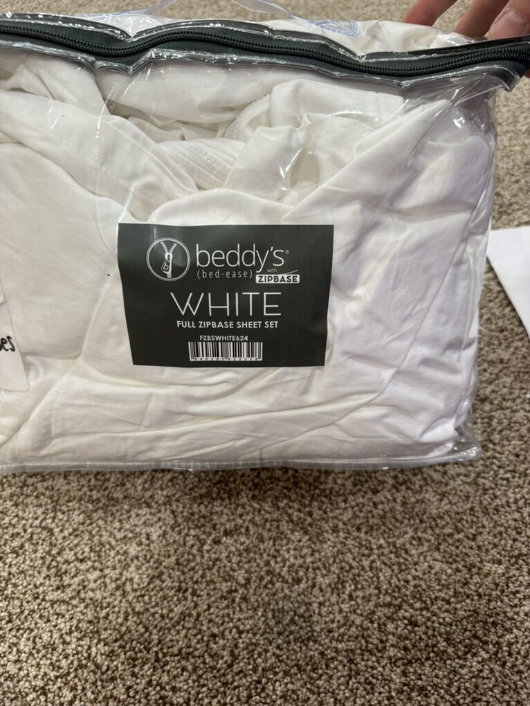 Beddys Sheet Set Zipbase FULL WHITE