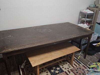 real wood dining table