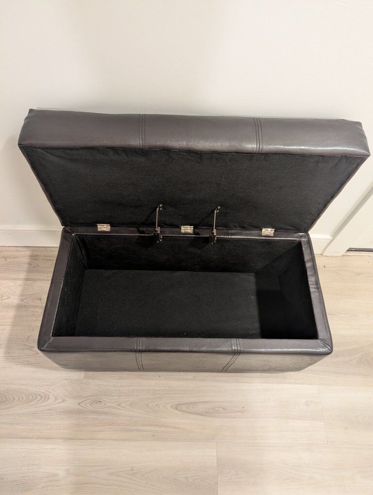 Dark Brown Storage Ottoman