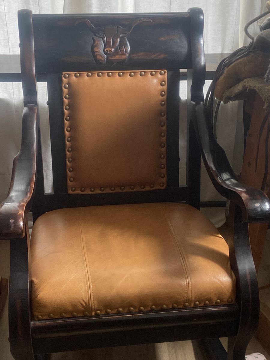 Leather Western Rocking Chair