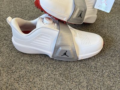 Jordan Air Rev White Metallic Silver Golf Shoes Size 12 FV6338-100