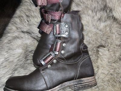 Fly London Leather Buckle Boots - Women’s Size 39