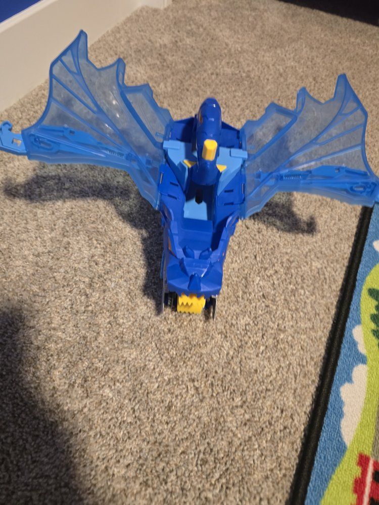Hot Wheels Blue Dragon Transporter Stunt Vehicle Toy