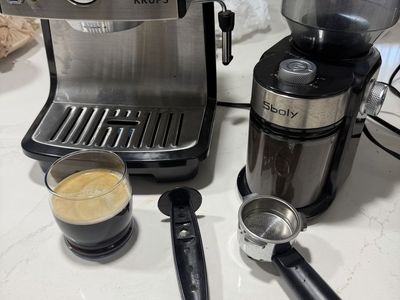 Krups XP4030 Espresso Machine and Sboly Coffee Grinder Bundle