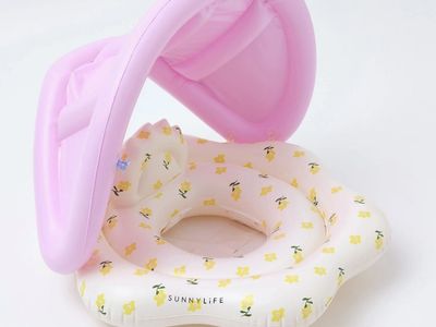 SunnyLife Floral Baby Swim Float w/Canopy Shade