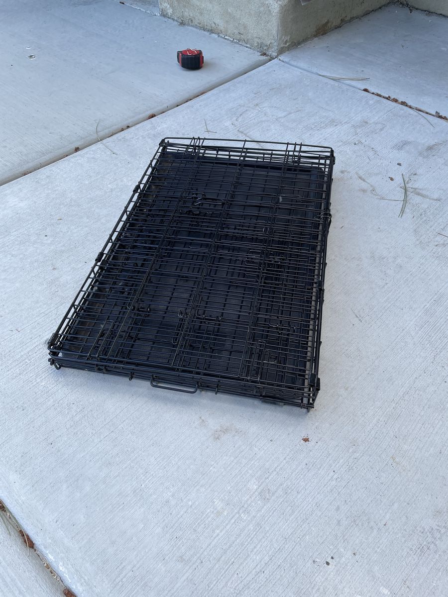 Collapsible Wire Pet Crate - Black, Easy Storage & Transport