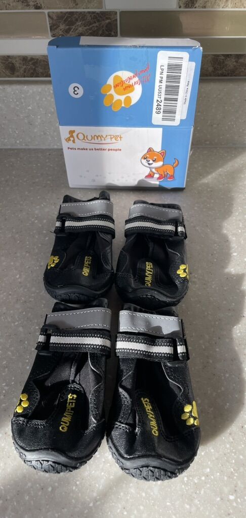 QUMY Pet Dog Boots - Size 3 & 4