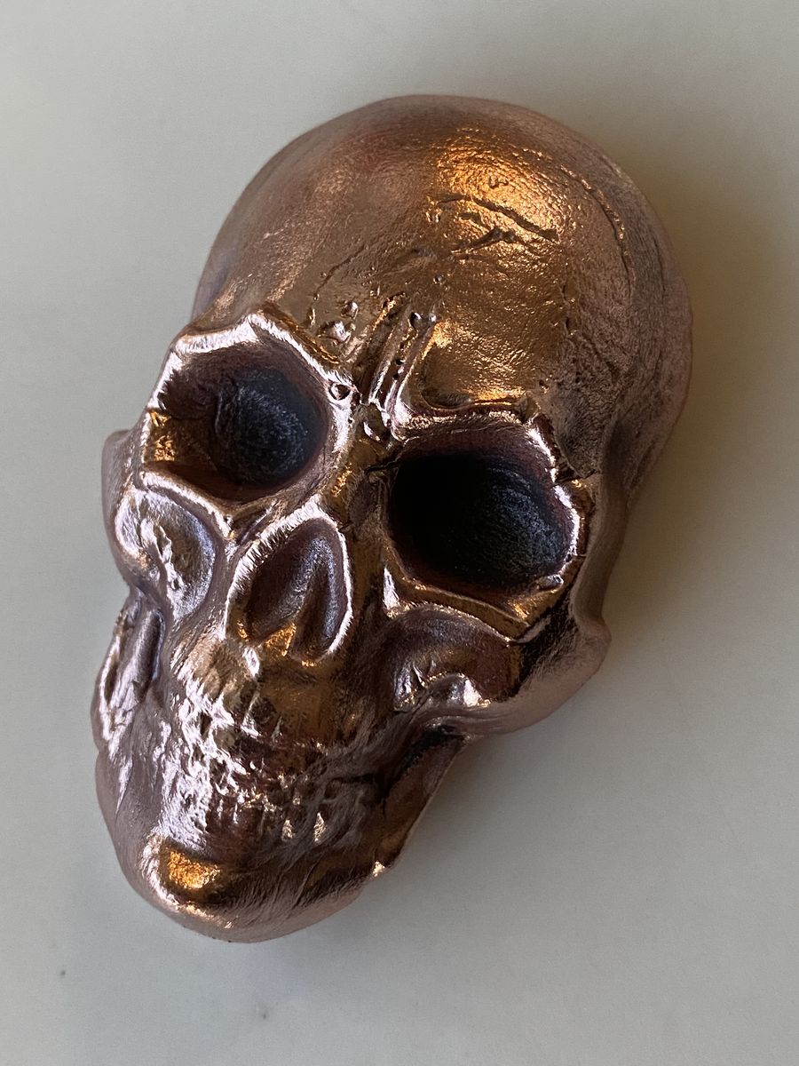 8.8 oz Pure .999 Copper Skull 999 pure copper