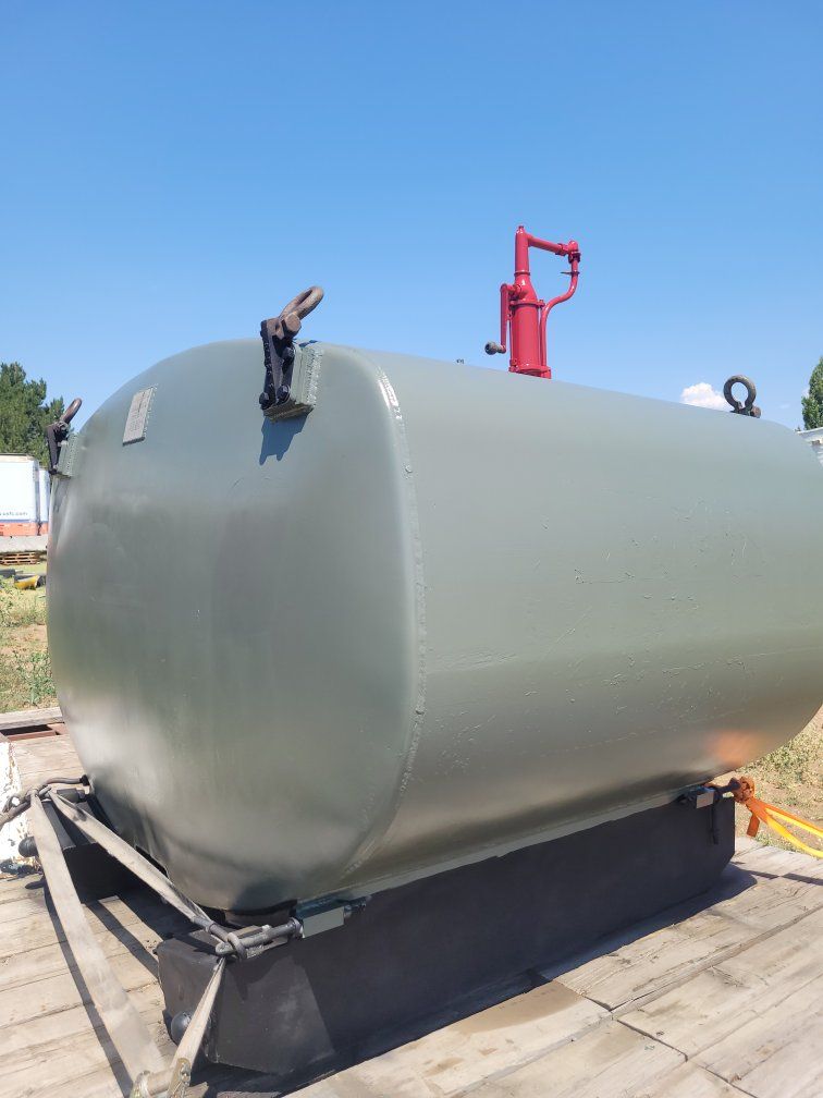 Heavy Duty Olive Green aluminum Fuel Storage Tank with Manual Hand Pump