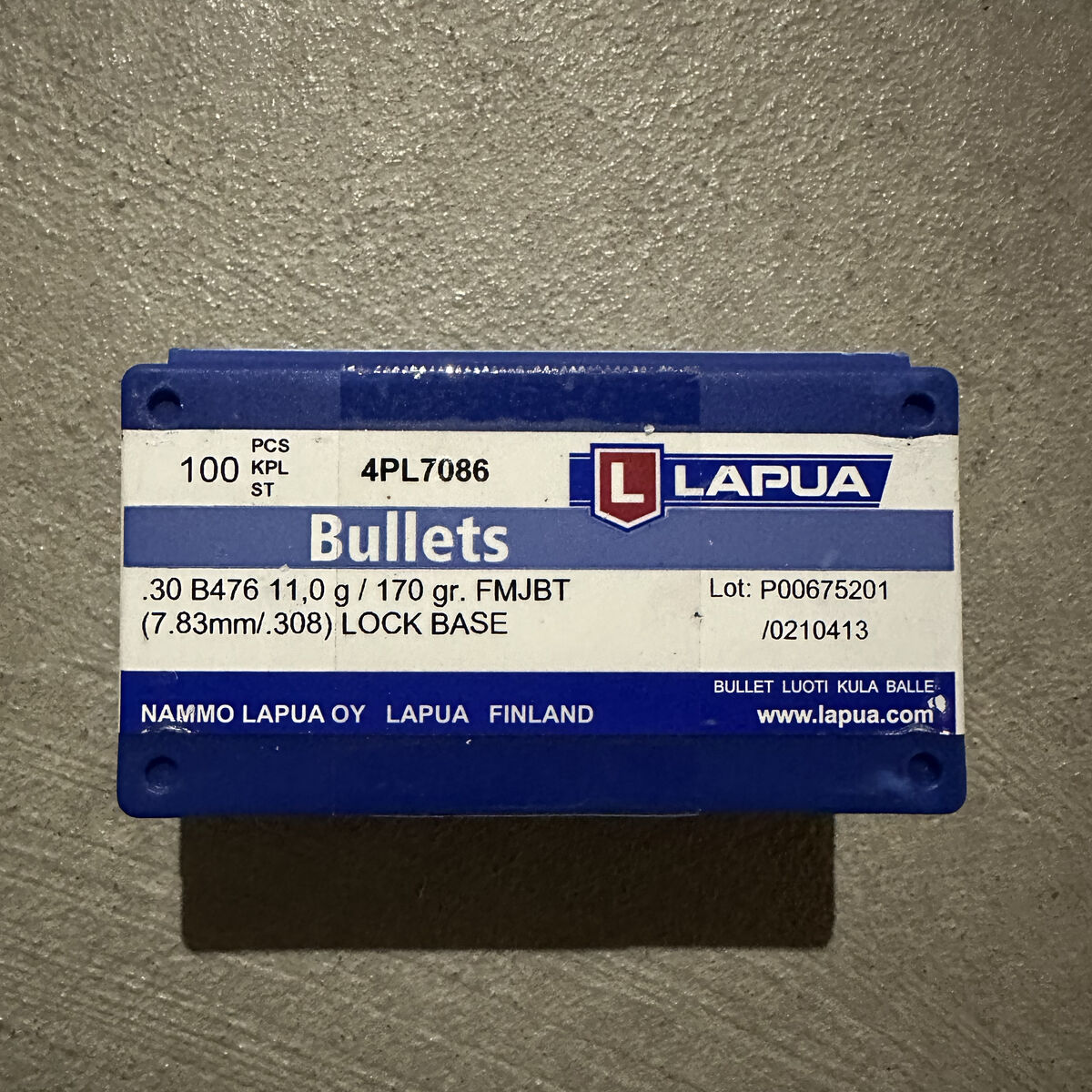 Lapua Bullets 7.83mm,(.308) New 170 Gr