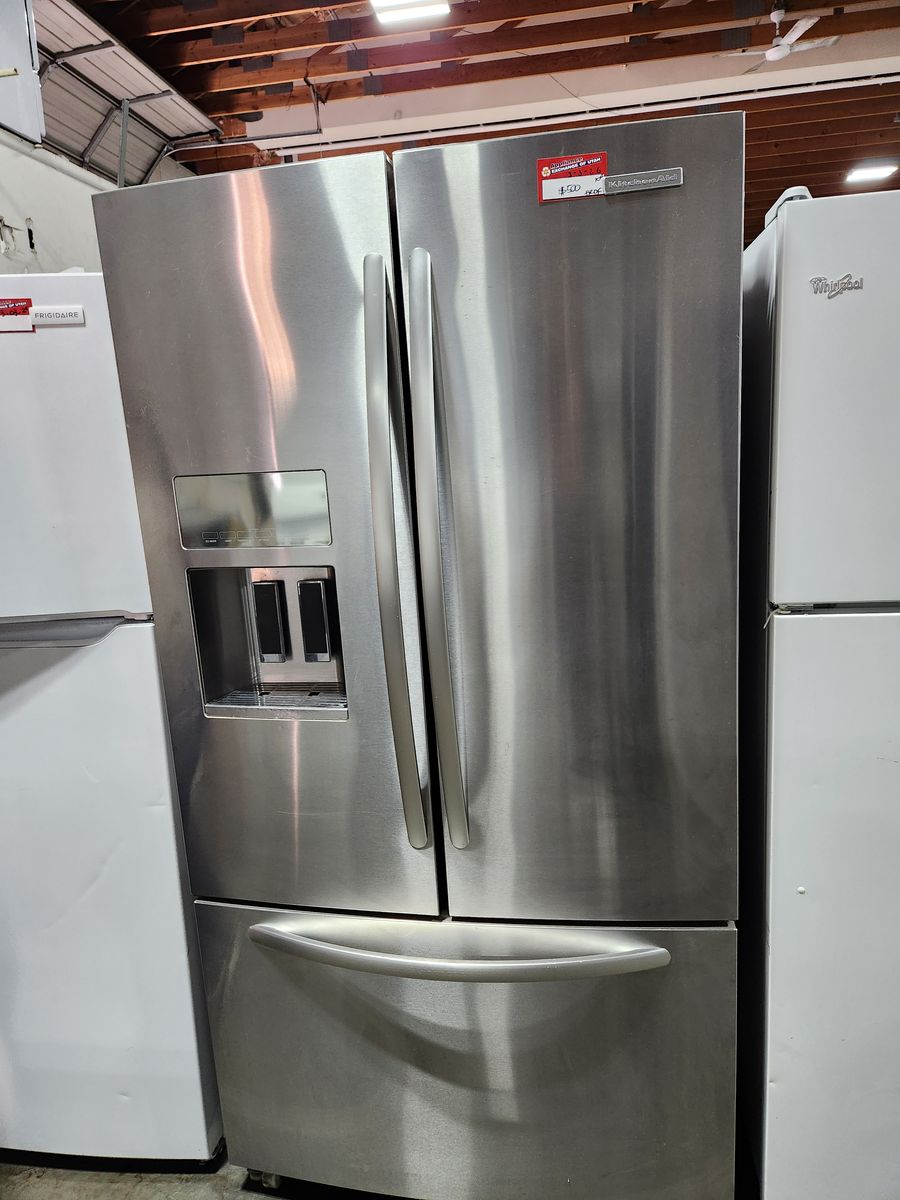 GREAT KITCHENAID STAINLESS STEEL FRENCHDOOR FRIDGE!