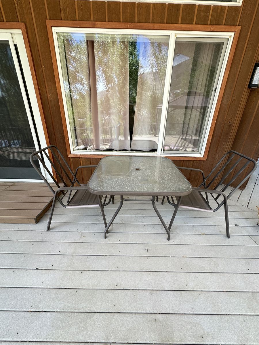 Outdoor Table with 2 Chairs