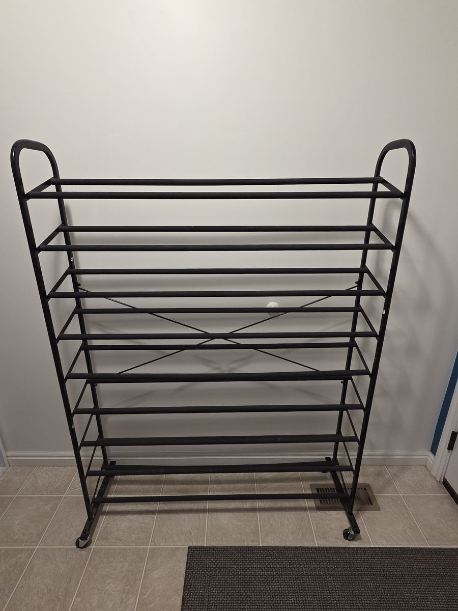9 Tier Rolling Shoe Rack
