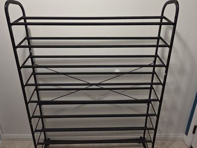 9 Tier Rolling Shoe Rack