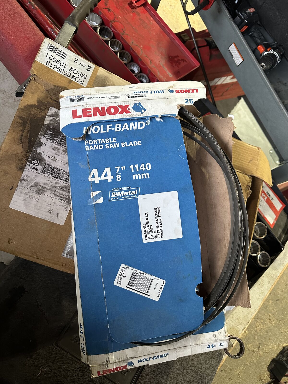 Portable ban saw blades 44 7/8”