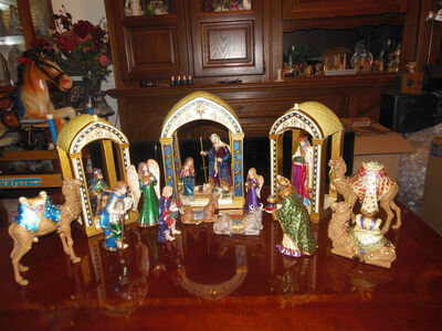 The Bradford Exchange - Thomas Kinkade Creche/Nativity (Heavens Radiant Glory)