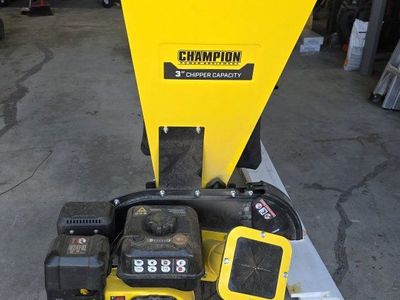 Champion Power Equipment 224cc 3" Wood Chipper Shredder - Yellow, Gas-Powered, Portable