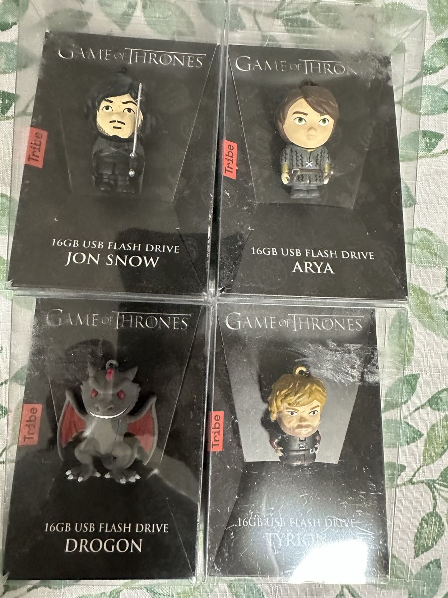 Tribe Game of Thrones 16GB USB Flash Drives - Jon Snow, Arya, Drogon, Tyrion (Set of 4)
