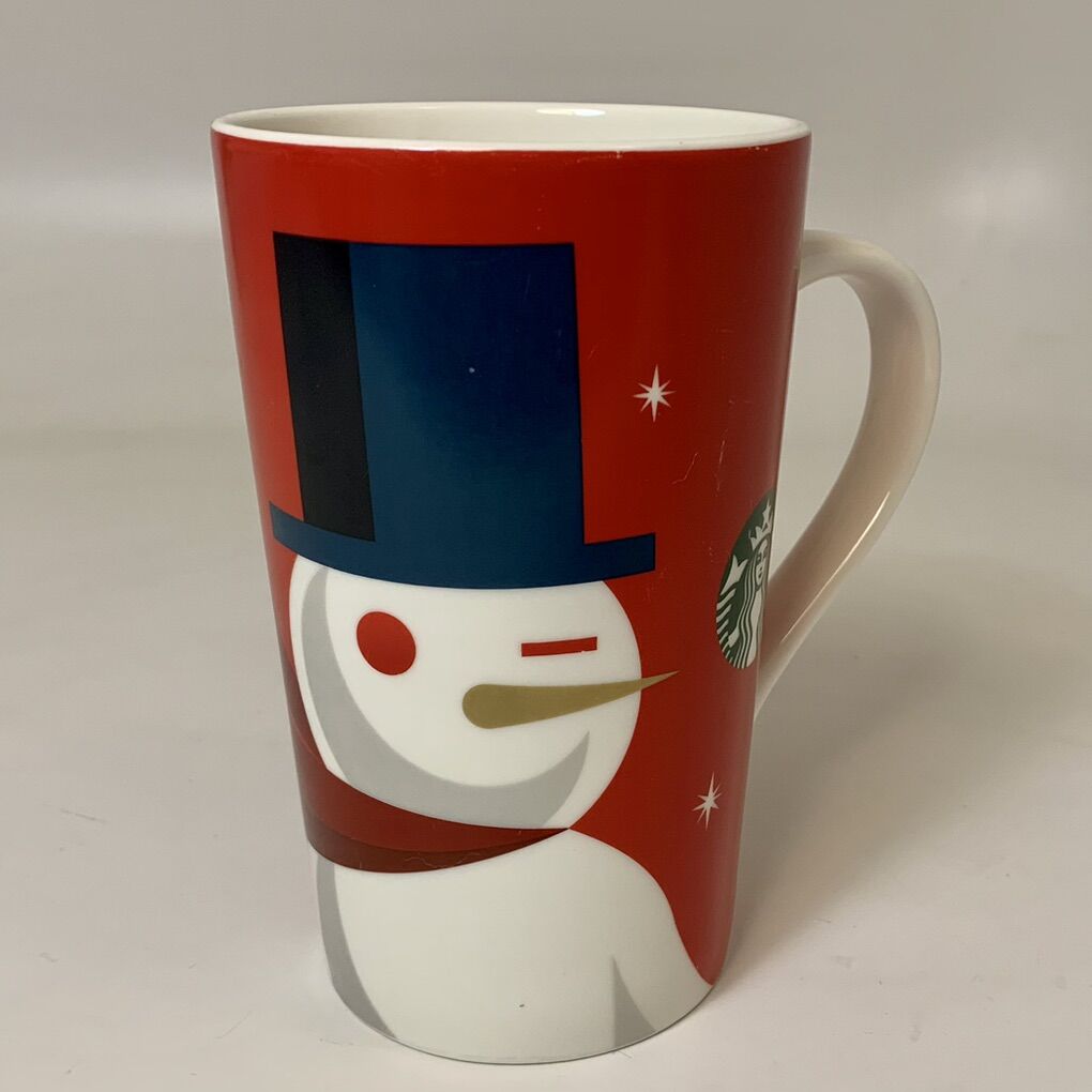 Starbucks Winking Snowman Christmas Mug