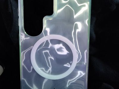 Iridescent MagSafe Compatible Phone Case for Samsung S23 Ultra - Clear with Holographic Design