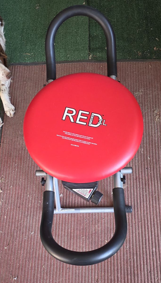 Red XL Fitness Abdominal Ab & Core Exercise Chair Resistance Rotation Bench