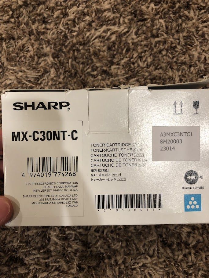SHARP MXC30NTC Toner Cartridge - Cyan