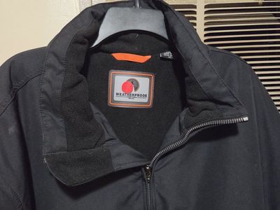 Weatherproof Black Full-Zip Fleece Lined Jacket Men's Size xxl - Water Resistant Outerwear