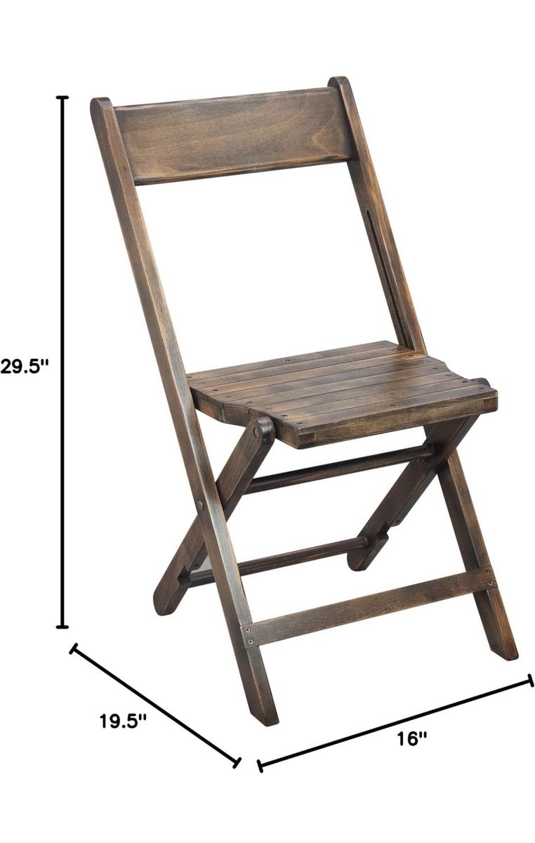Slatted Wood Folding Chair (set of 2)