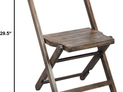 Slatted Wood Folding Chair (set of 2)