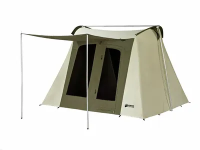 Kodiak Canvas Flex-Bow Deluxe 6-Person Canvas Tent - Tan 10'x10' w/Awning NEW
